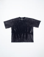 Camiseta Boxy Ondas Acid Wash Black - modelo
