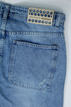 Jeans Baggy Correas Azul Clásico