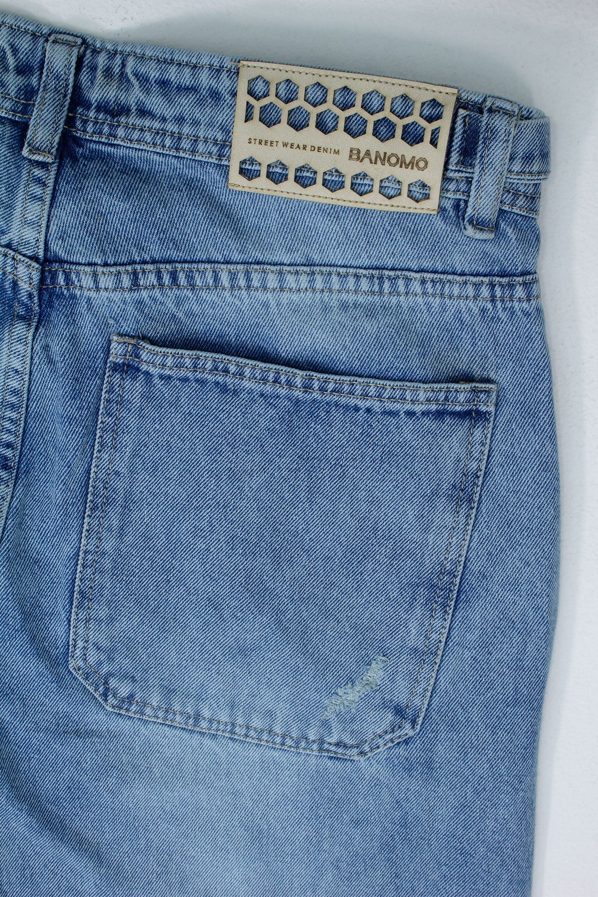 Jeans Baggy Correas Azul Clásico