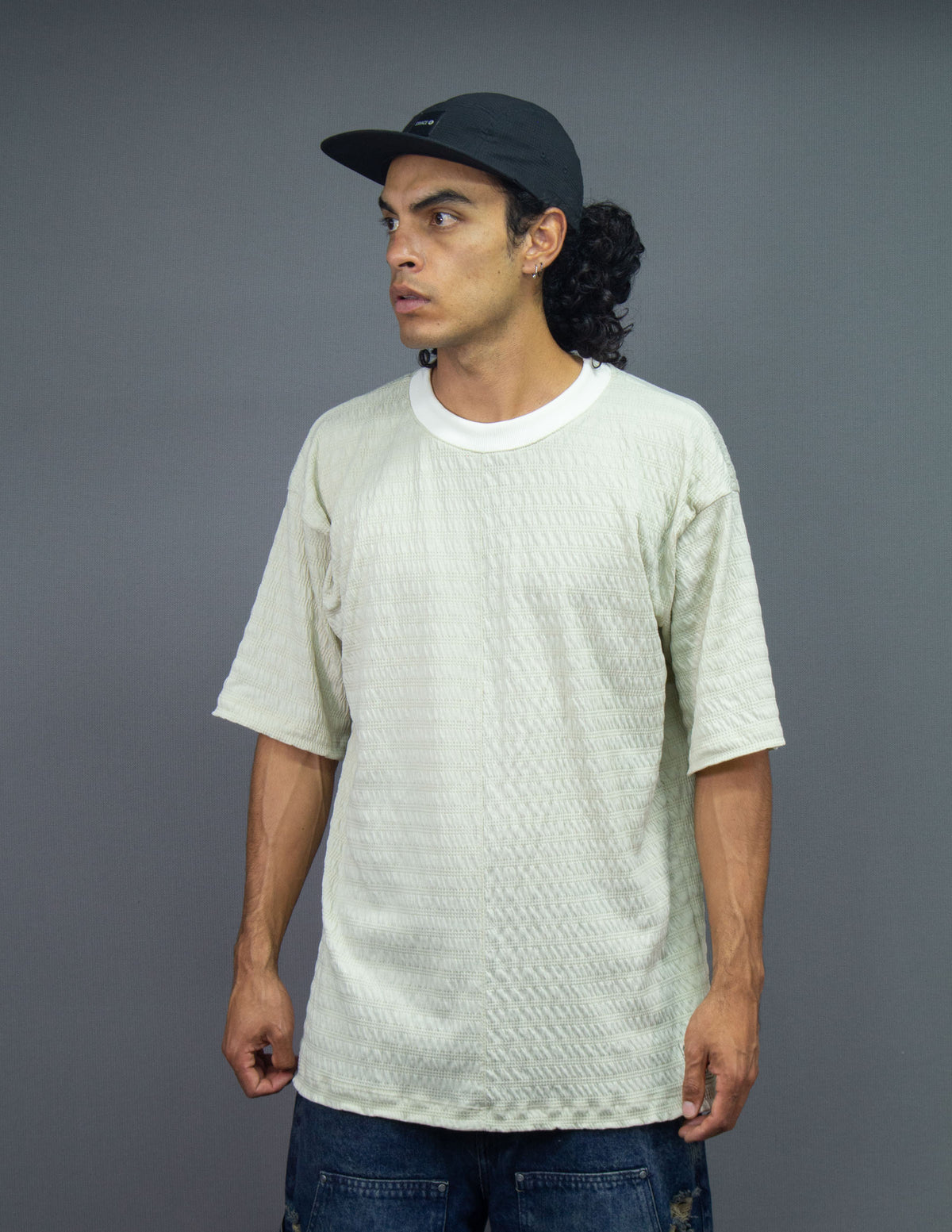 color:marfil | Camiseta Oversize JS 130 frente
