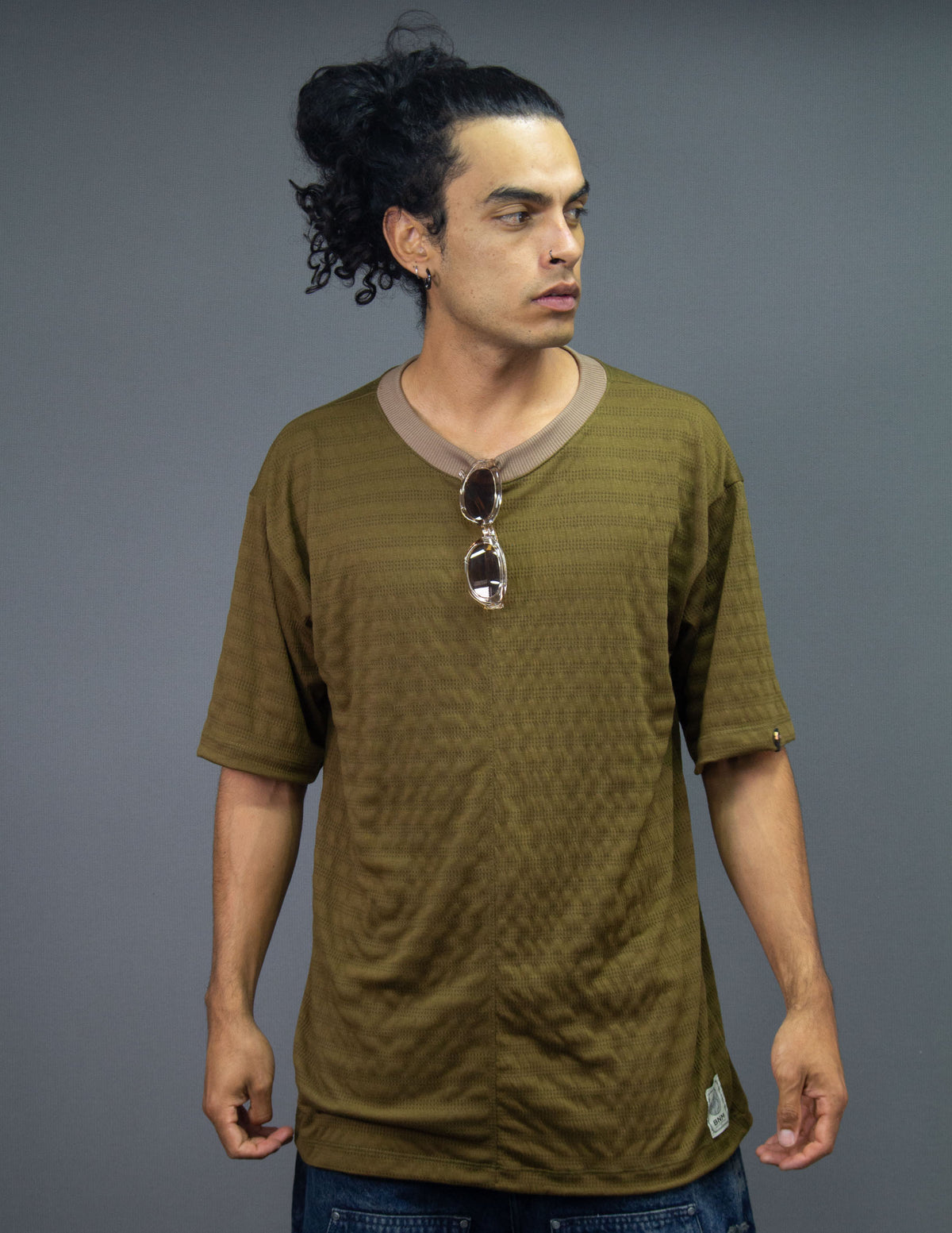 color:oliva | Camiseta Oversize JS 130 frente